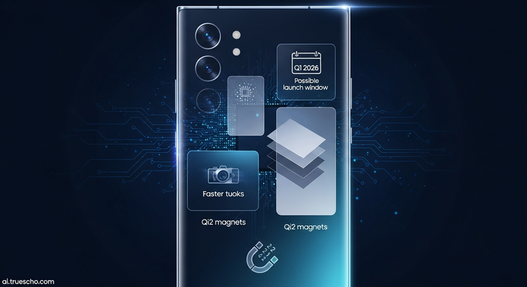 Conceptual image of the Samsung Galaxy S26 Ultra smartphone, featuring a vibrant screen and advanced cameras.
