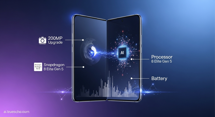 A stylized render of the Oppo Find N6 foldable phone, emphasizing its rear camera system, hinting at the rumored 200MP sensor.
